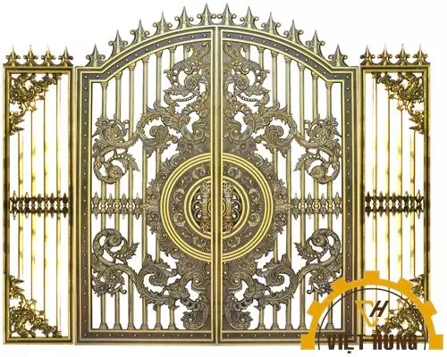 Mẫu thiết kế và hình ảnh cổng nhôm đúc 002